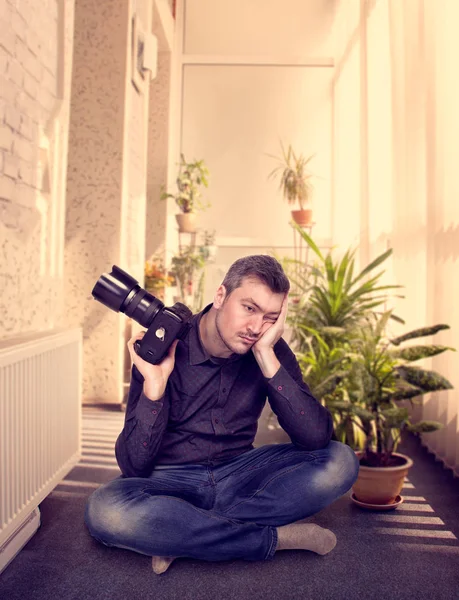 Photographer with digital camera — Stock Photo, Image