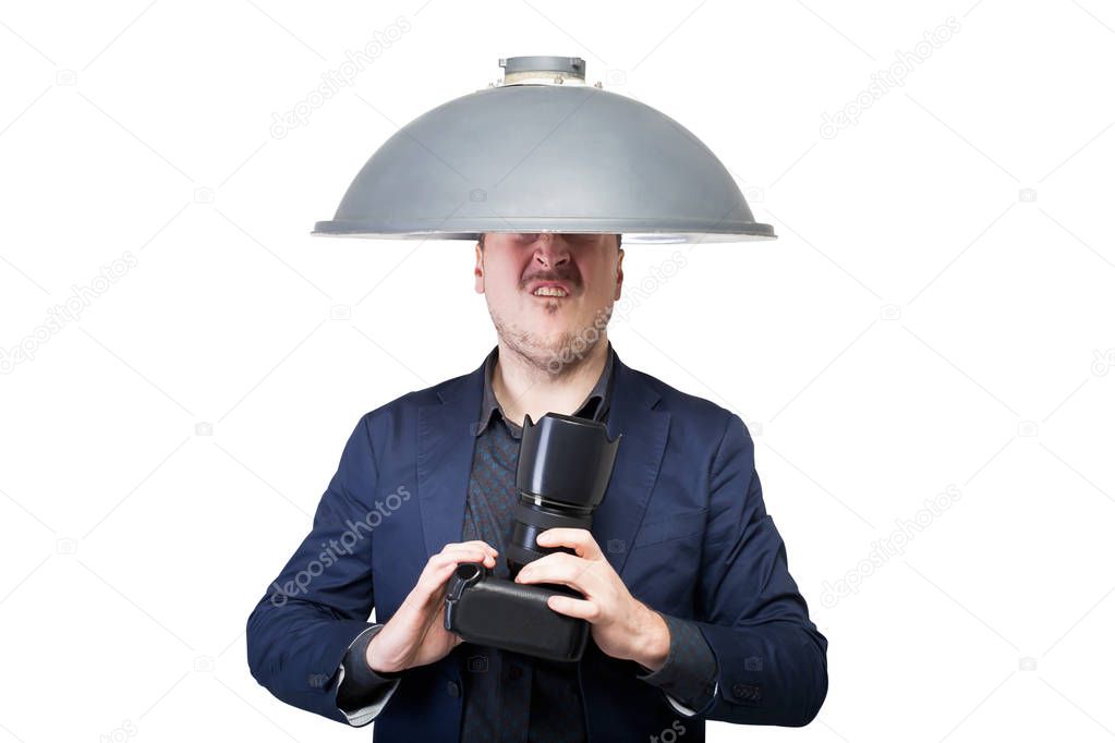 photographer with digital camera 