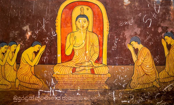 Ancienne peinture de Bouddha — Photo