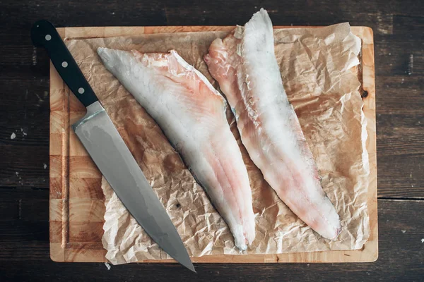 Raw fish pieces — Stock Photo, Image