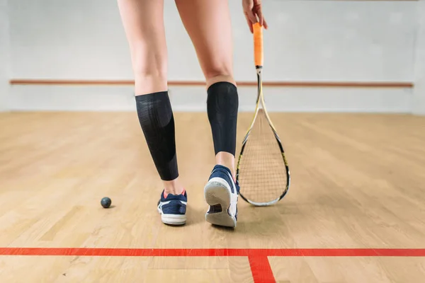 Női squash játékos — Stock Fotó