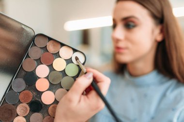 göz farı paleti tutan sanatçı olun