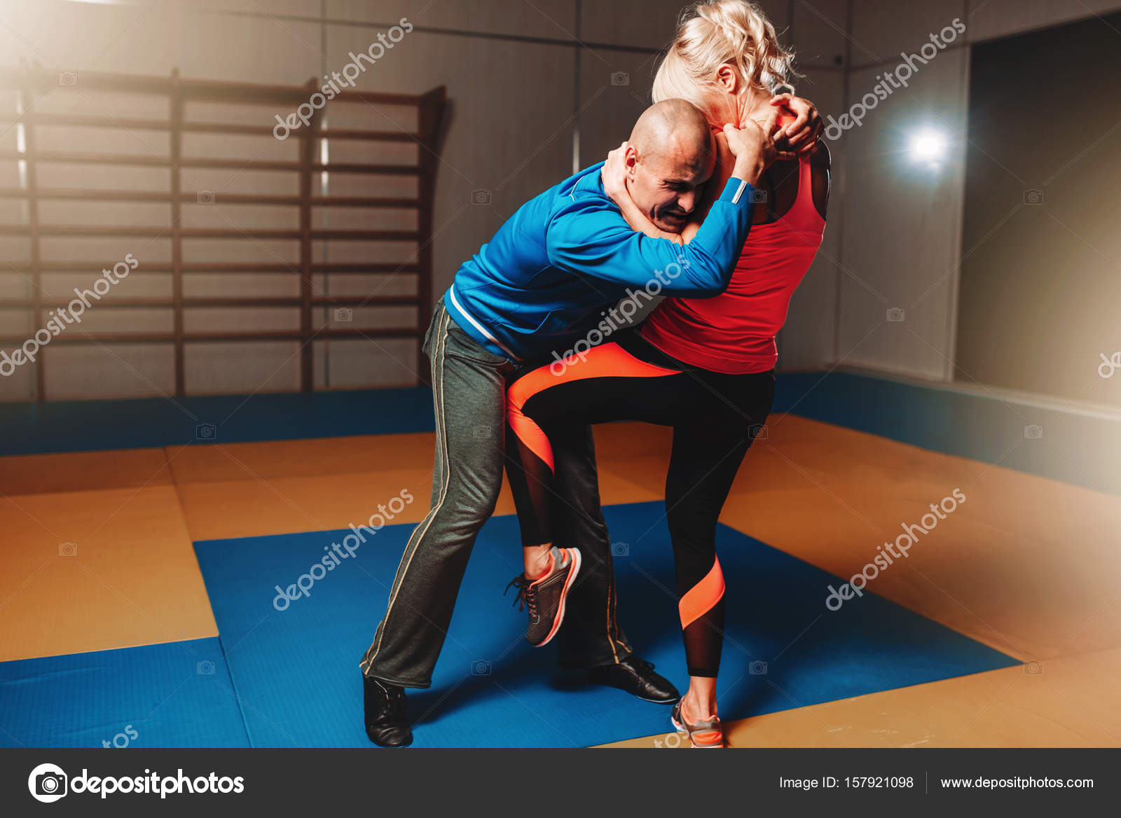 Self Defense Workout With Personal Trainer Stock Photo By C Nomadsoul1 Self Defense Workout With Personal Trainer Stock Photo By C Nomadsoul1