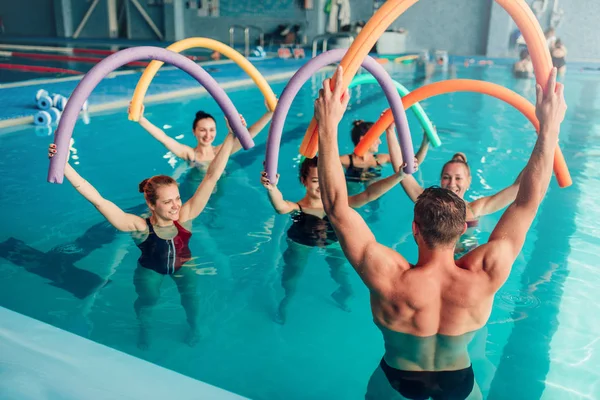 Aqua aerobics workout — Stock Photo, Image