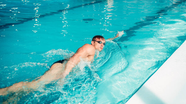 male athletic swimmer