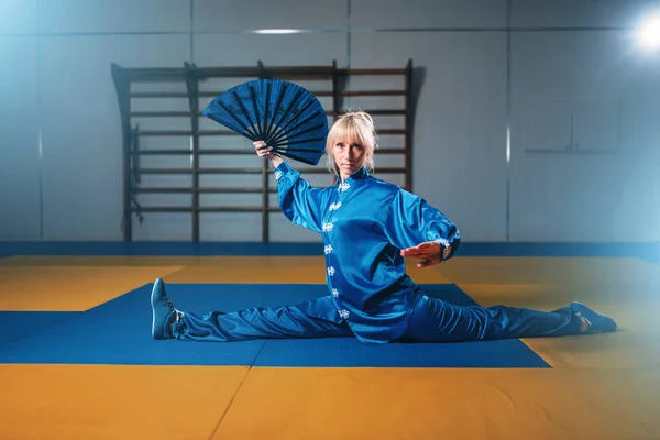 Wushu-Kämpferin — Stockfoto