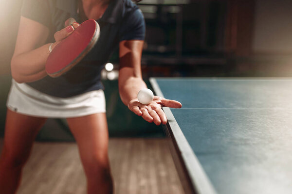 female table tennis player 