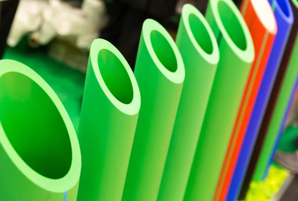 Tubos de água de plástico — Fotografia de Stock