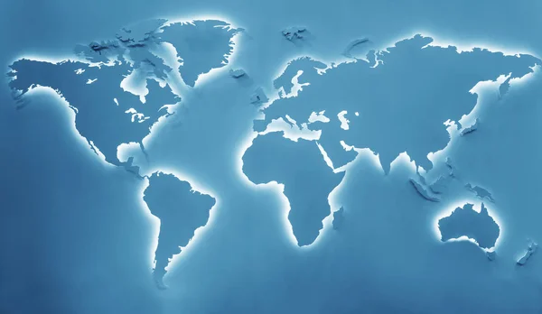 Verlichte earth-kaart — Stockfoto