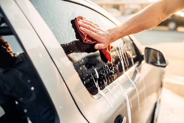 Male hands washing — Stock Photo, Image