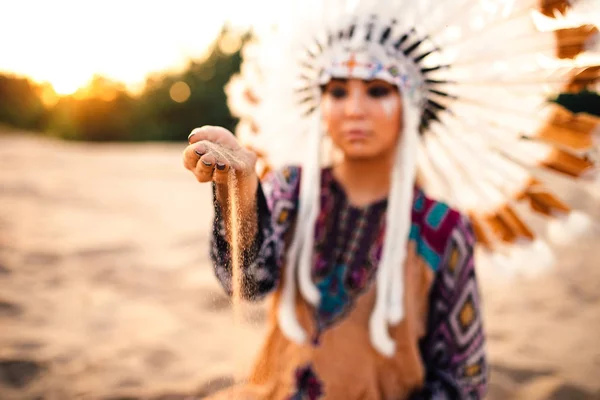 Indianen kvinnan — Stockfoto