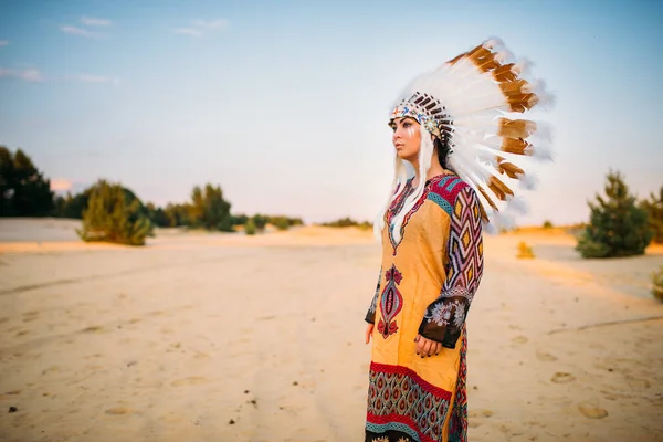 Mulher indiana americana — Fotografia de Stock
