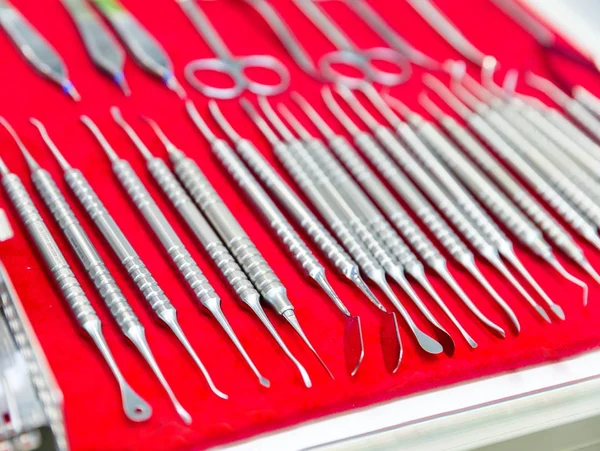 Conjunto de ferramentas dentárias — Fotografia de Stock