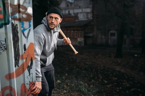 Kurban Için Gece Sokak Suç Kavramı Soygun Saldırı Tehlike Üzerinde — Stok fotoğraf