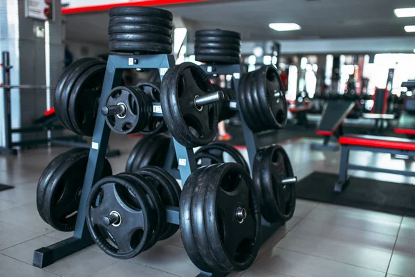 Weights Bar Sport Equipment Gym Bodybuilding Concept — Stock Photo, Image