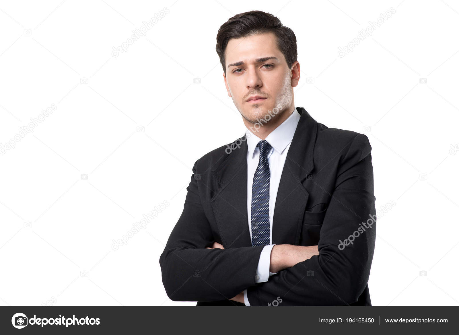 Black man in dark suit, white shirt and red tie, a successful, prosperous  businessman, looking thoughtful Stock Photo - Alamy
