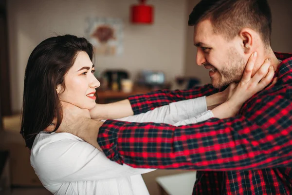 Husband Wife Yelling Each Other Family Quarrel Couple Fighting — Stock Photo, Image