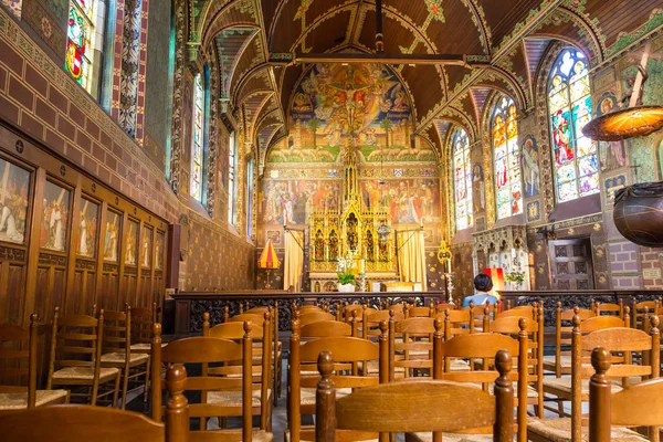 Interior Vieja Iglesia Europa Nadie Antigua Arquitectura Estilo Europeo Lugares — Foto de Stock