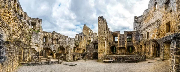 Vecchie Rovine Del Castello Antica Costruzione Pietra Europa Panorama Architettura — Foto Stock