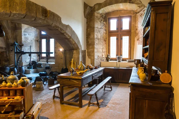 Cocina Época Antiguo Castillo Europa Arquitectura Europea Tradicional Lugares Famosos — Foto de Stock