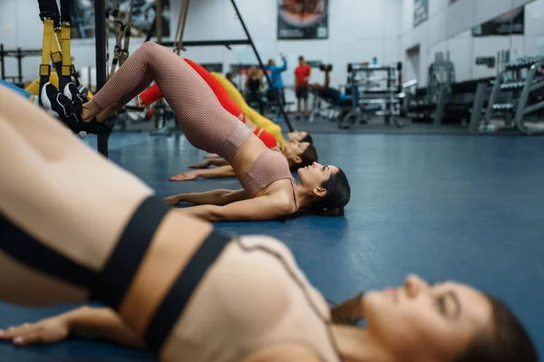 Een Groep Vrouwen Die Persoefeningen Doen Sportschool Mensen Fitness Workout — Stockfoto
