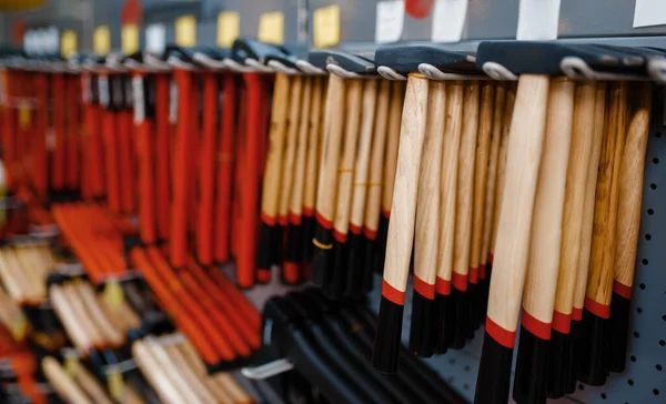 Hammers Racks Tool Store Closeup Nobody Choice Equipment Hardware Shop — Stock Photo, Image