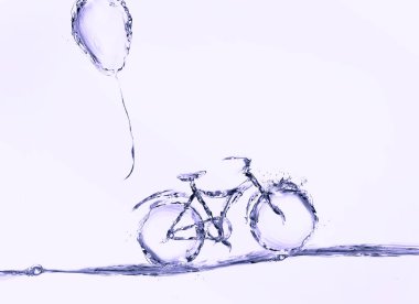 Menekşe su Bisiklet ve balon