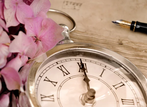 Midnigt on a clock — Stock Photo, Image