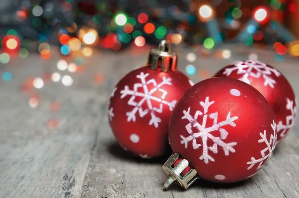 Christmas decoration and colorful lights — Stock Photo, Image