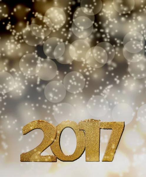 Новый год золотой 2017 — стоковое фото
