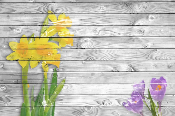 Floral decor on a panel — Stock Photo, Image