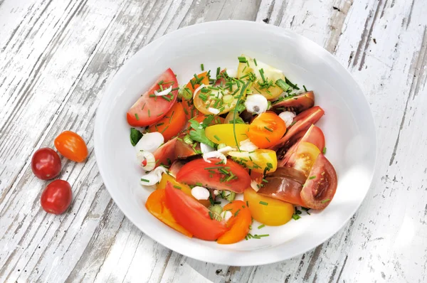 Salad of tomatoes — Stock Photo, Image