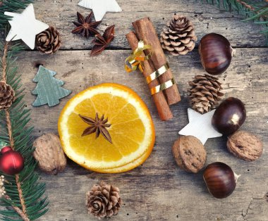 meyve ve baharat arka plan 