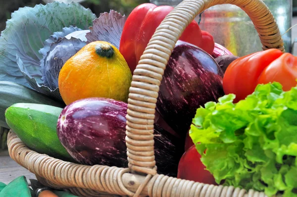 Vegetales en la cesta — Stockfoto
