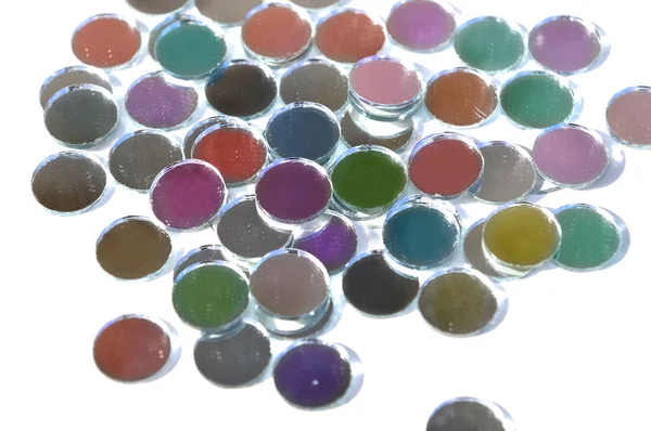 Pedaço de vidro colorido de confete — Fotografia de Stock