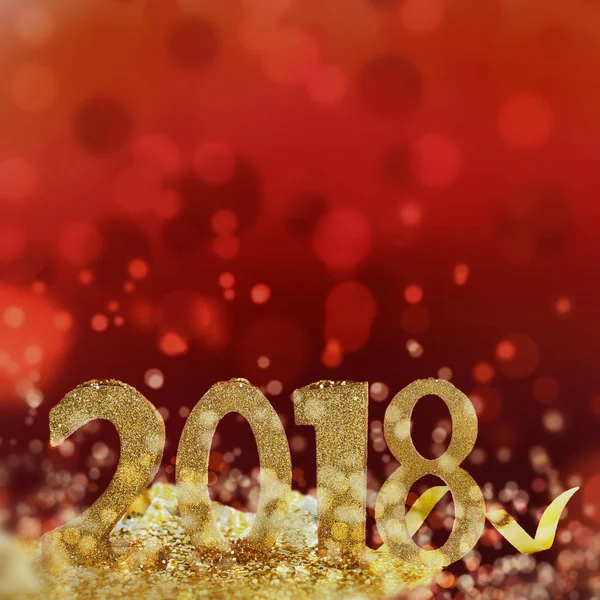 Nový rok zlaté postavy 2018 — Stock fotografie