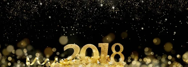 Nový rok 2018 v abstraktní noc — Stock fotografie