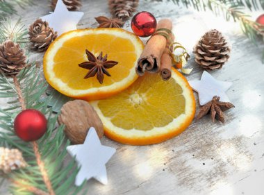 Noel dekorasyon portakal dilimi