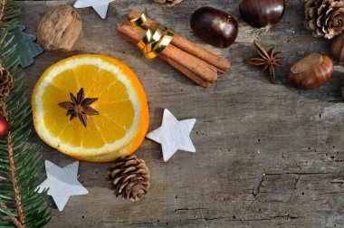 Noel dekorasyon portakal dilimi