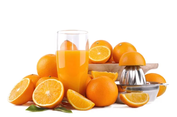 Jus et fruits d'orange frais — Photo