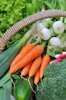 Sepette taze sebzeler