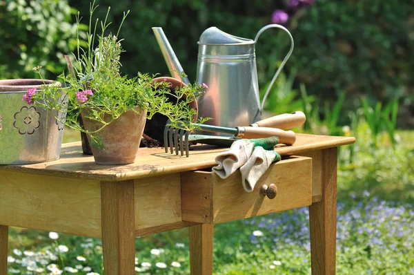 Mesa de jardinería — Foto de Stock