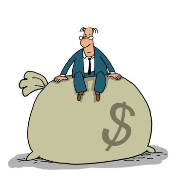 Zengin işadamı, para