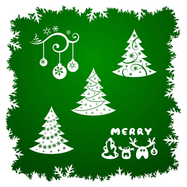 Xmas frame and design elements — Stock Vector