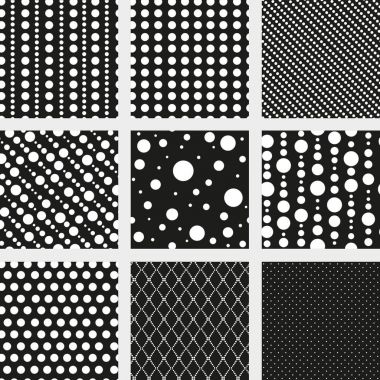 Dikişsiz vektör desen koleksiyonu moda bezelye