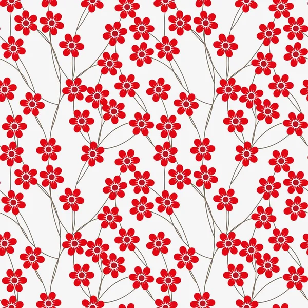 Fleur abstraite fond de motif sans couture — Image vectorielle