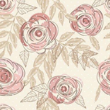 Soyut çiçek pürüzsüz desen arkaplanı