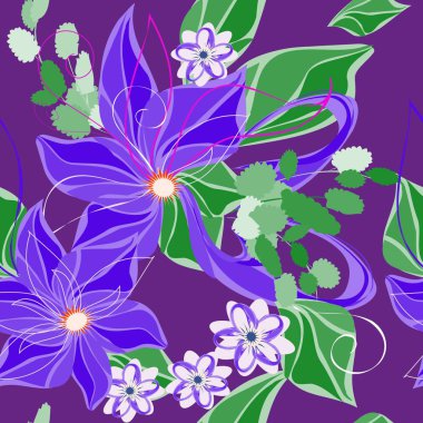 Soyut çiçek pürüzsüz desen arkaplanı