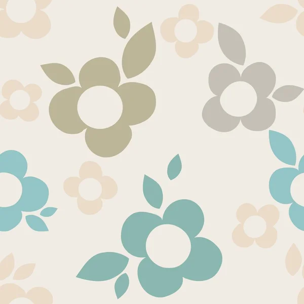 Abstract flower seamless pattern background — Stock Vector