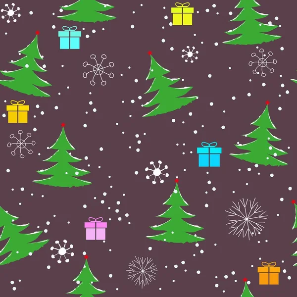 Background with a Christmas trees. — Stock Vector